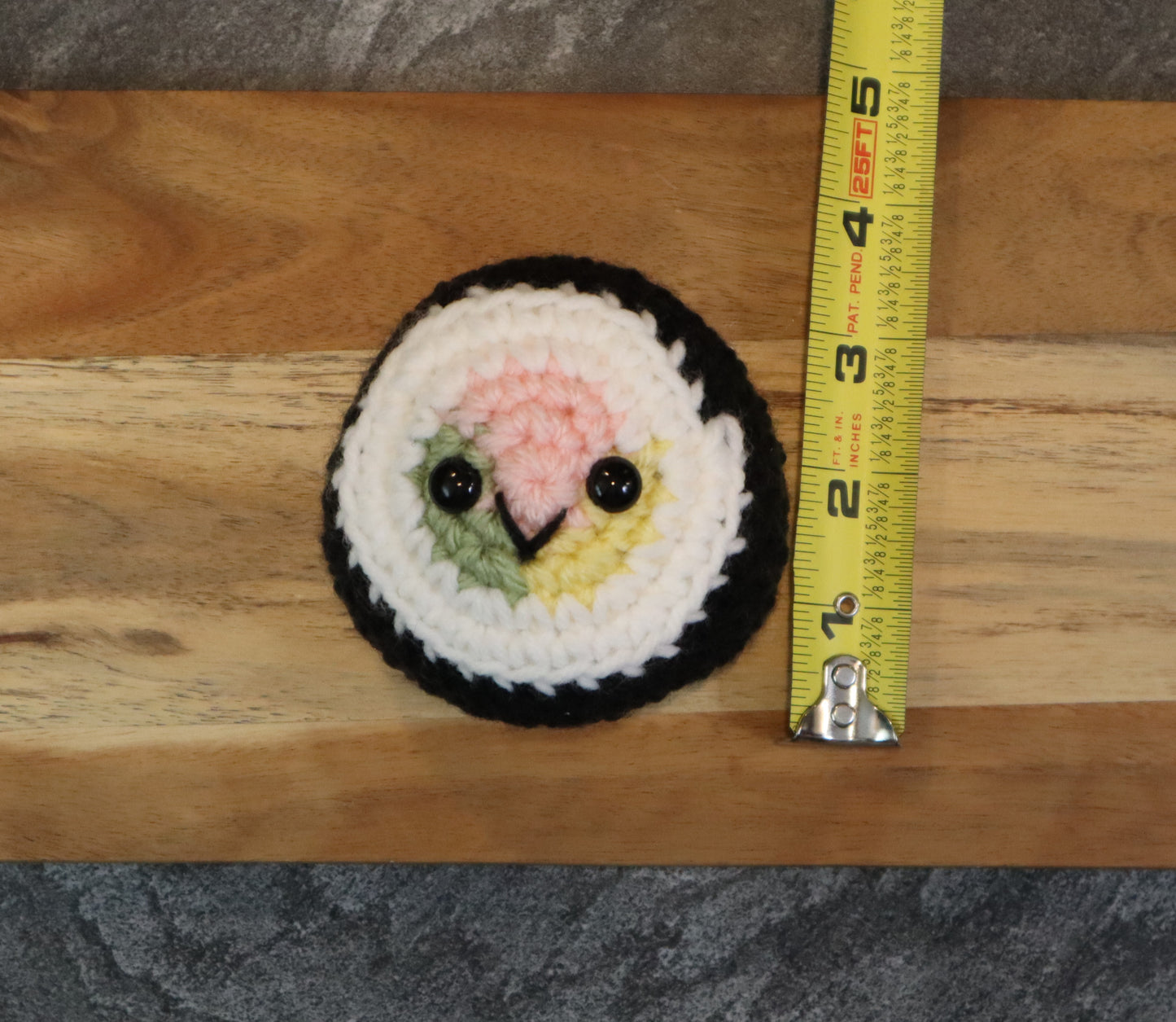 Crochet Sushi Roll and Nigiri Keychain