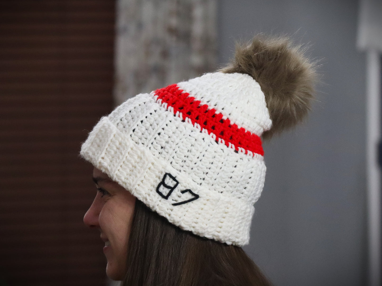 Taylor Swift Inspired Crochet Beanie-87 Travis Taylor Beanie-Chiefs Taylor Beanie
