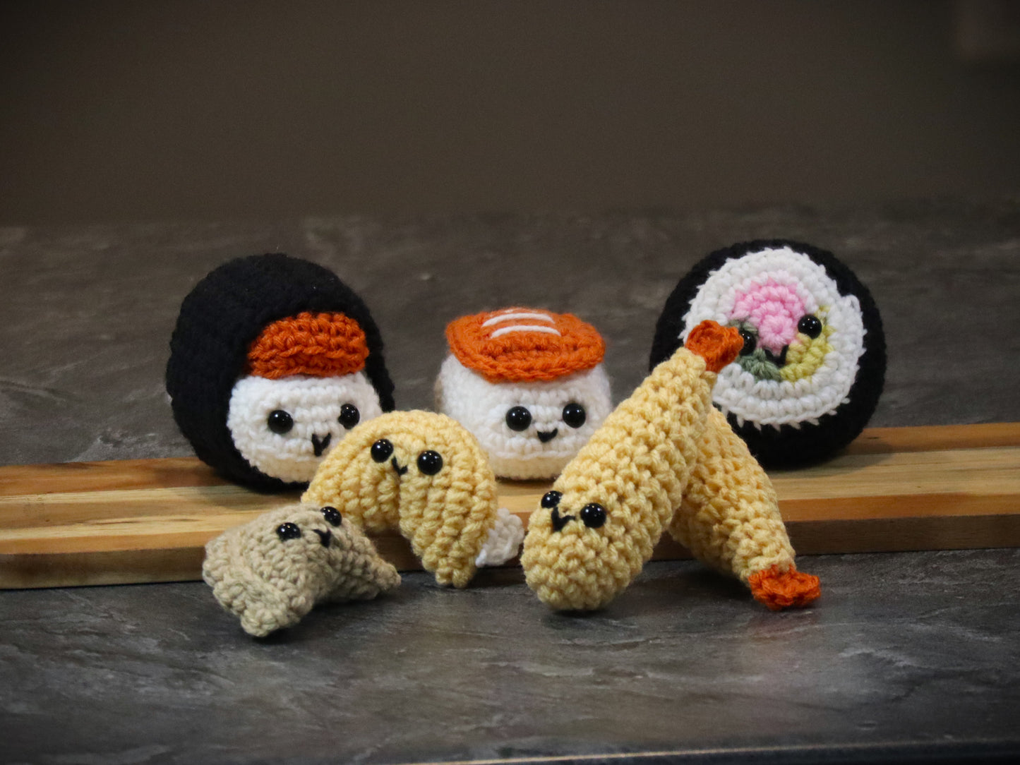 Crochet Sushi Japanese 5 Pattern Bundle Food