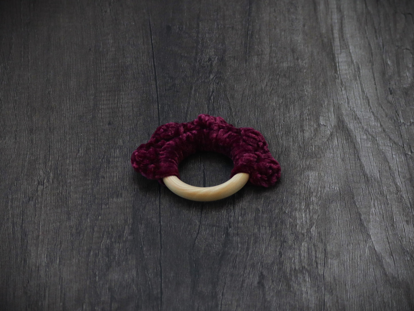 Crochet Baby Velvet Wooden Teething Ring Pattern