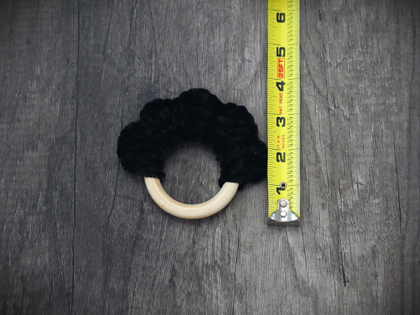 Crochet Baby Velvet Wooden Teething Ring Pattern