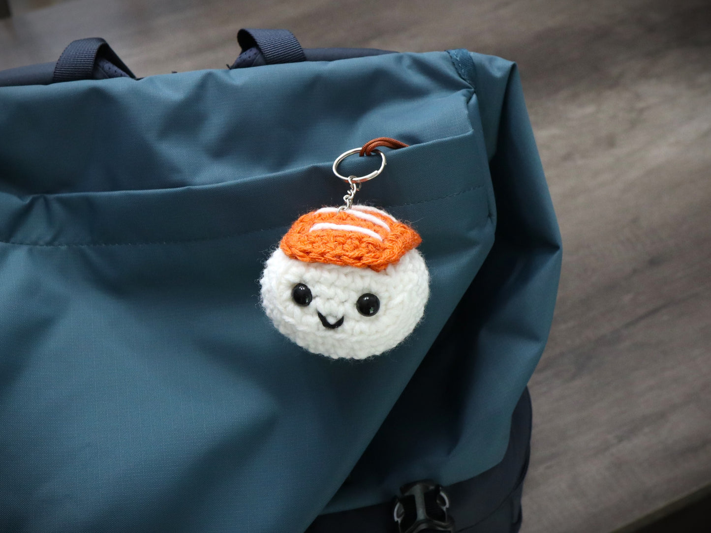 Crochet Sushi Roll and Nigiri Keychain