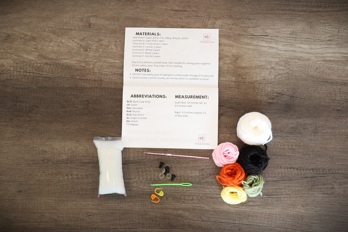 Crochet Kit Sushi Roll & Nigiri