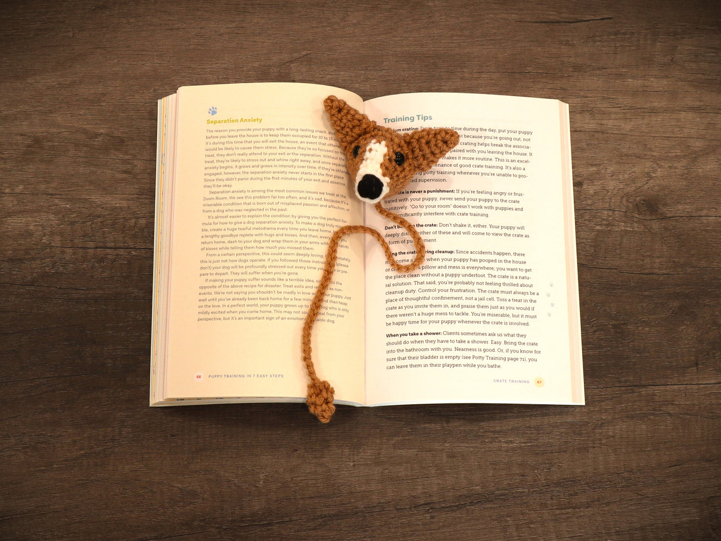 Crochet Corgi Bookmark