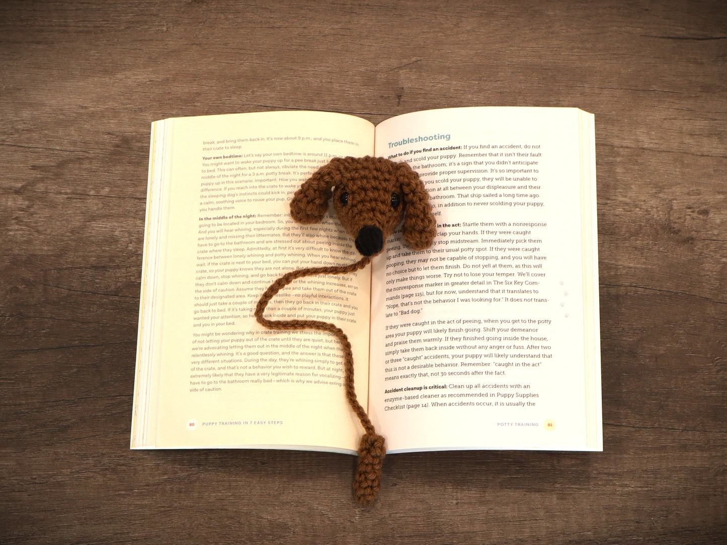 Crochet Dachshund Bookmark