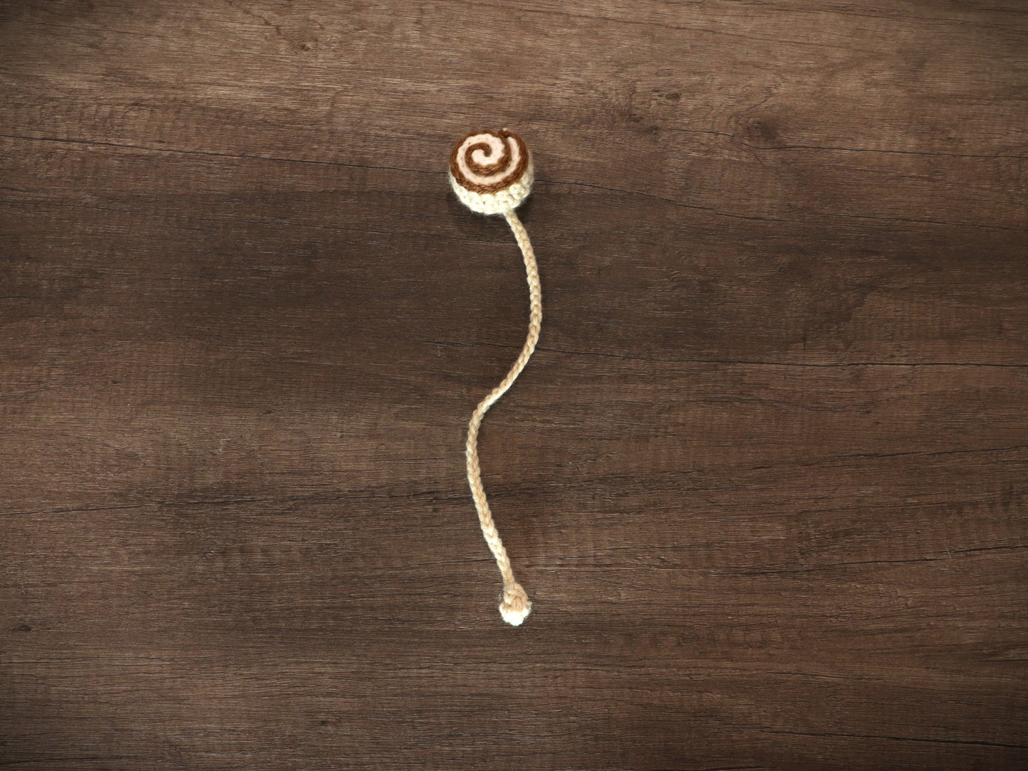 Crochet Cinnamon Roll Bookmark
