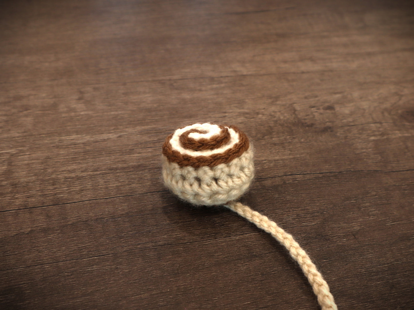 Crochet Cinnamon Roll Bookmark
