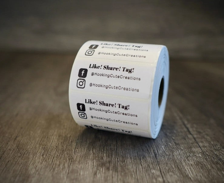 Like Share Tag Social Media Sticker-Personalized Sticker Business