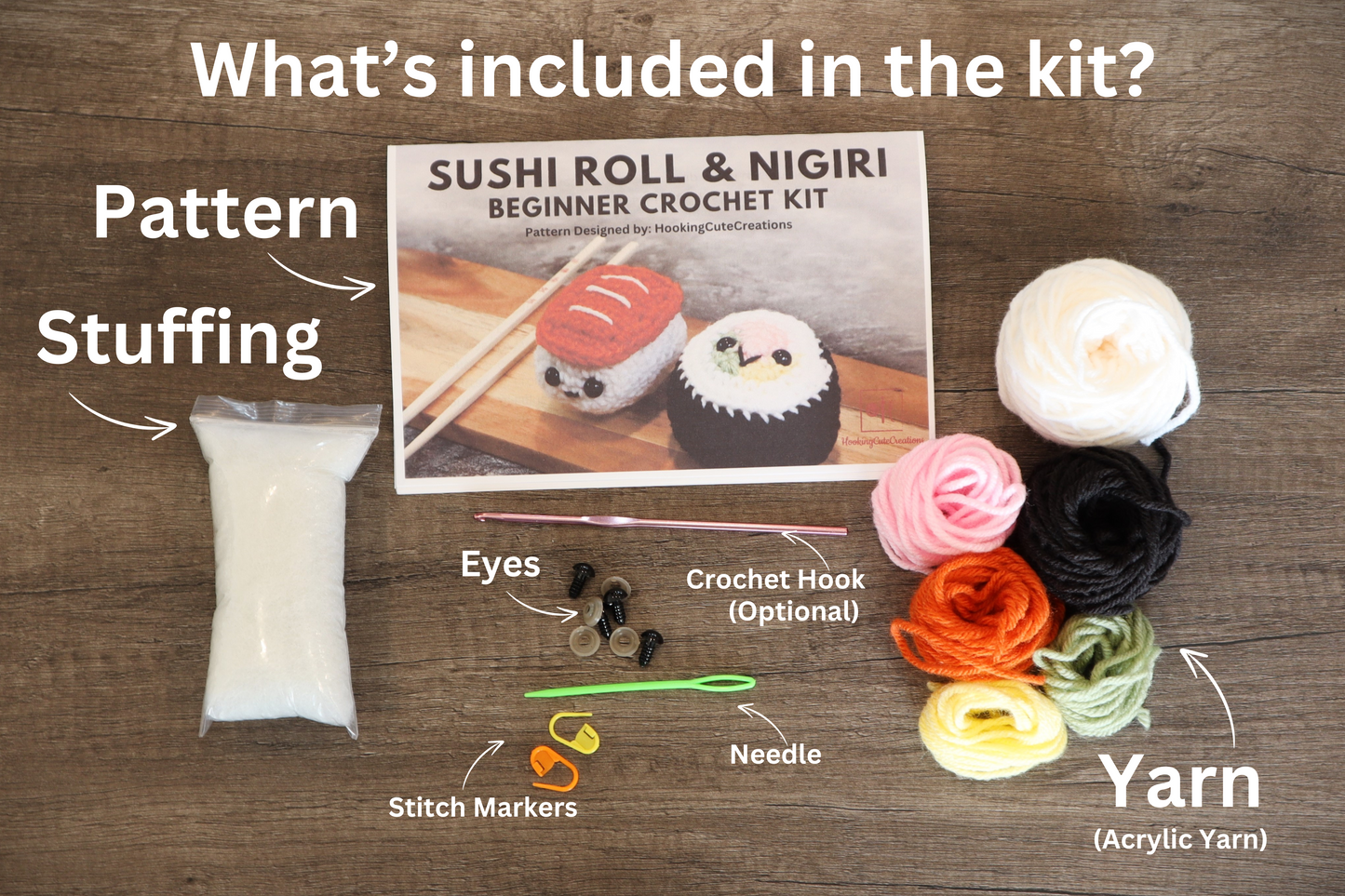Crochet Kit Sushi Roll & Nigiri