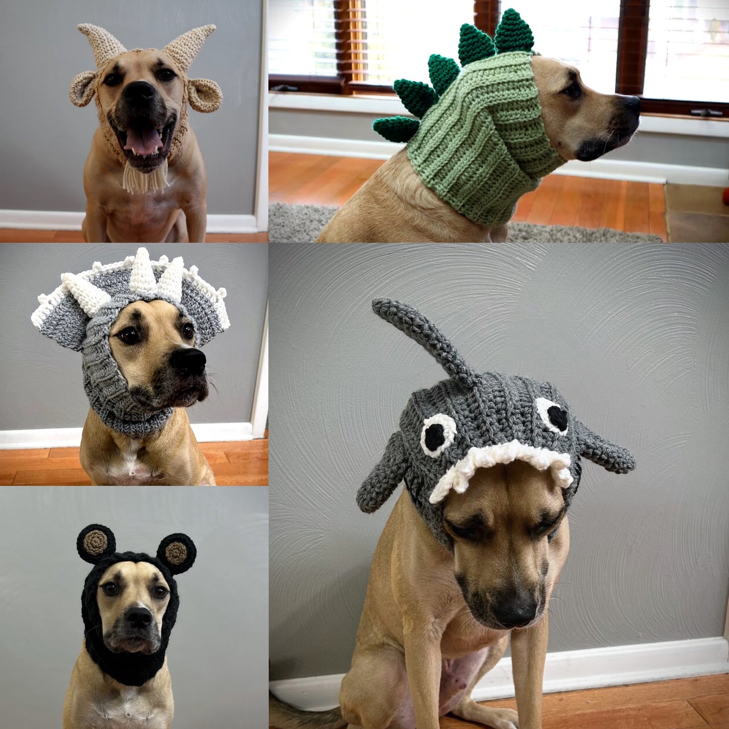 Crochet Bundle of 5 Dog Snood Patterns