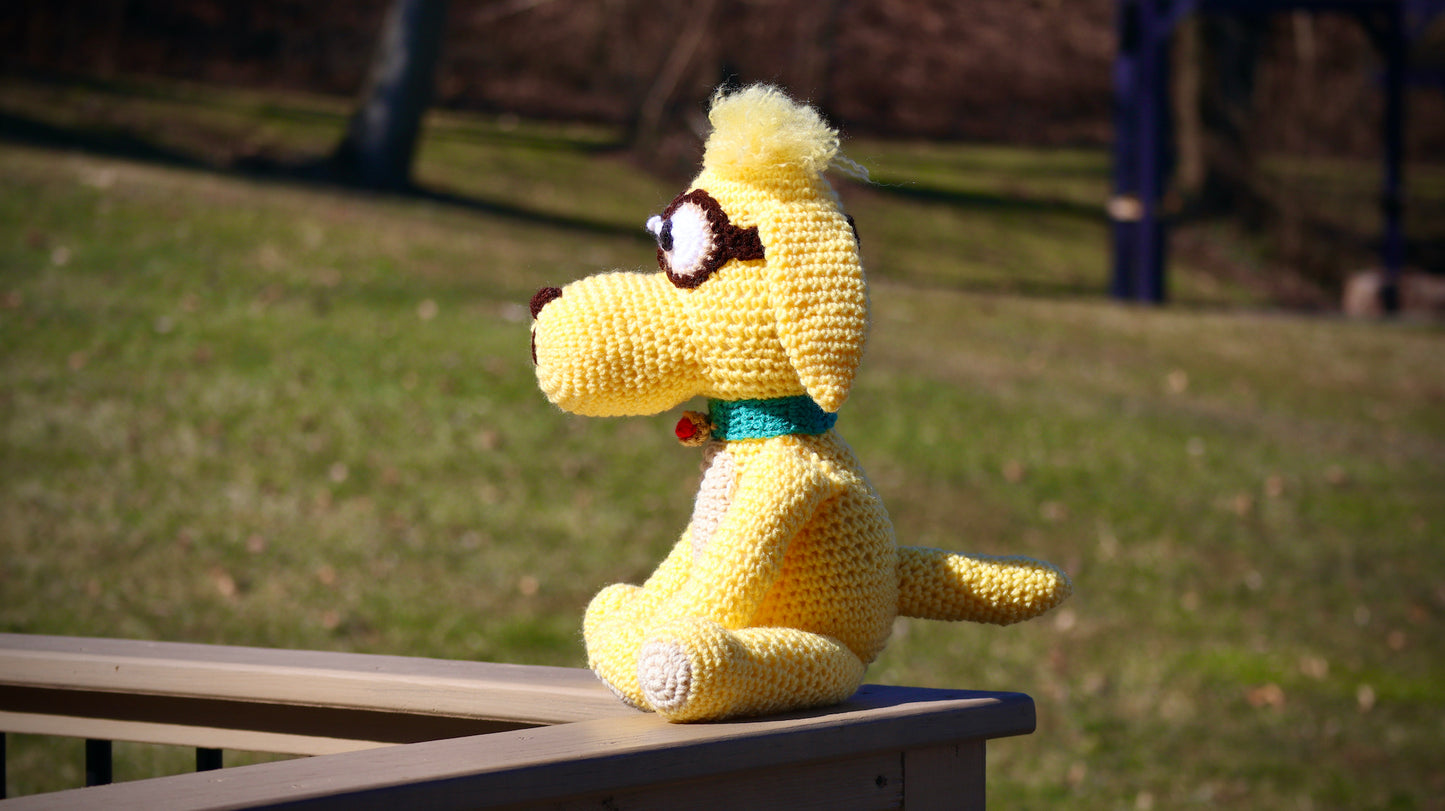 Crochet Yellow Dog - Go Dog - Pattern
