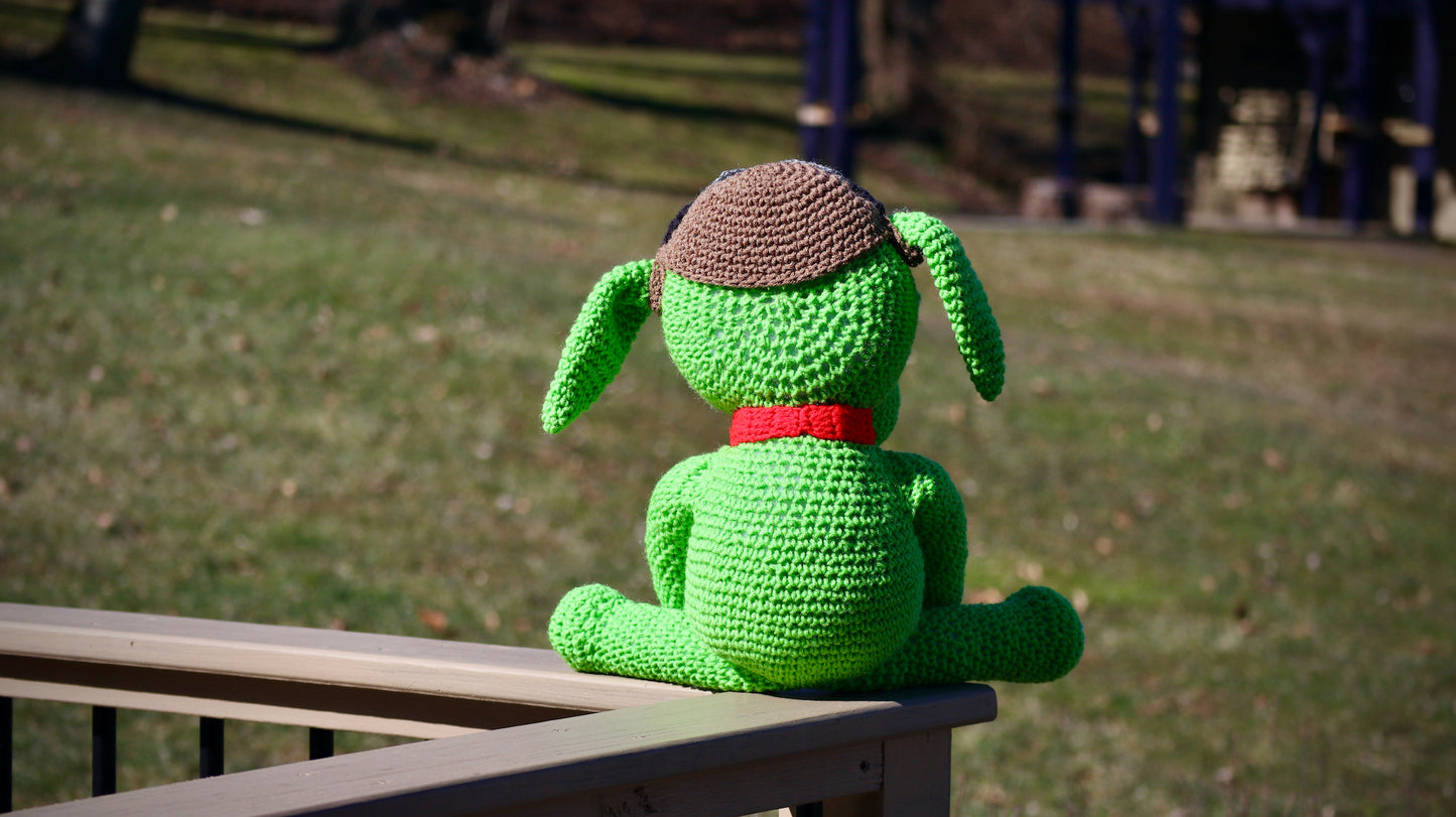 Crochet Green Dog - Go Dog - Pattern