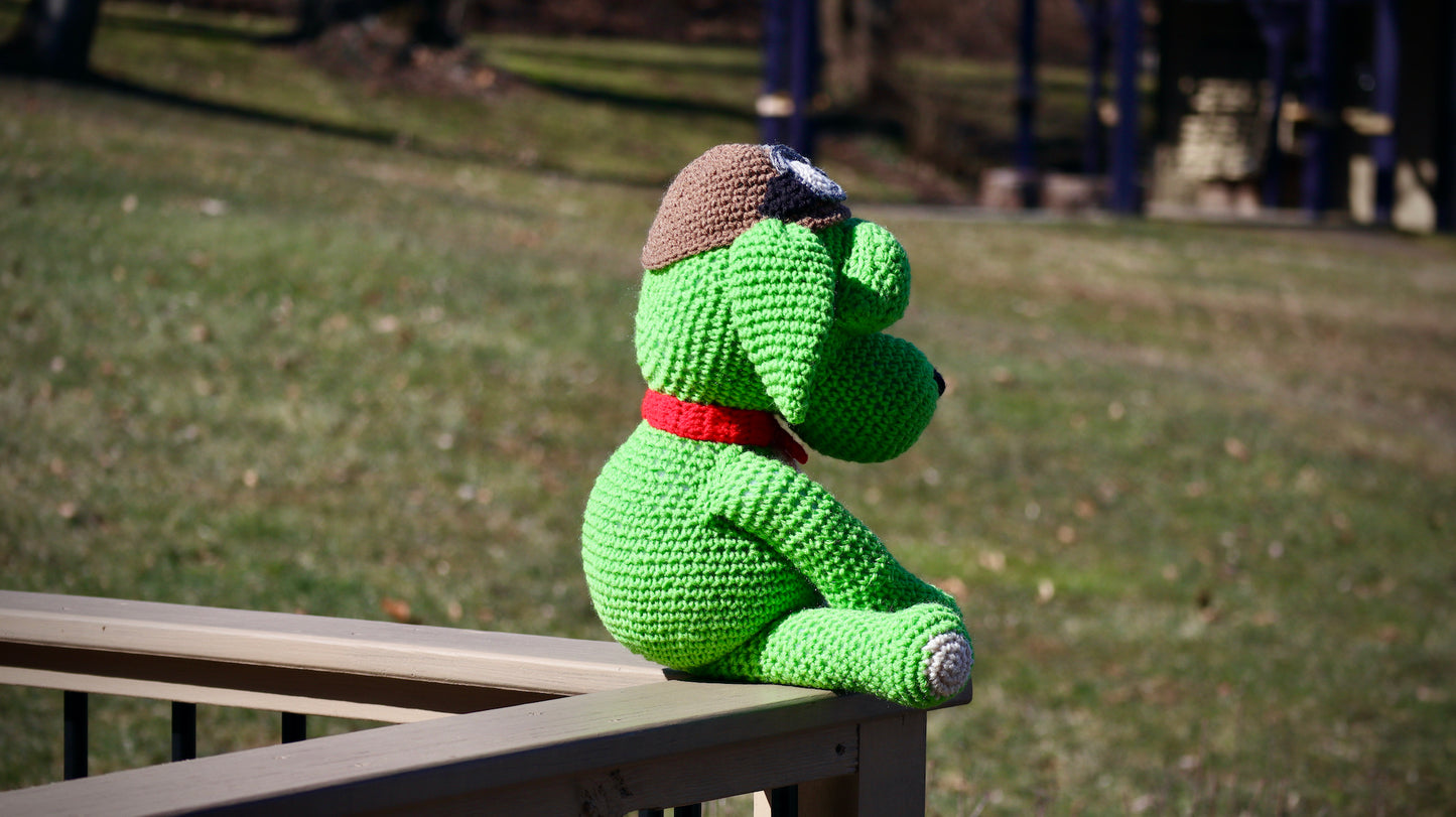 Crochet Green Dog - Go Dog - Pattern