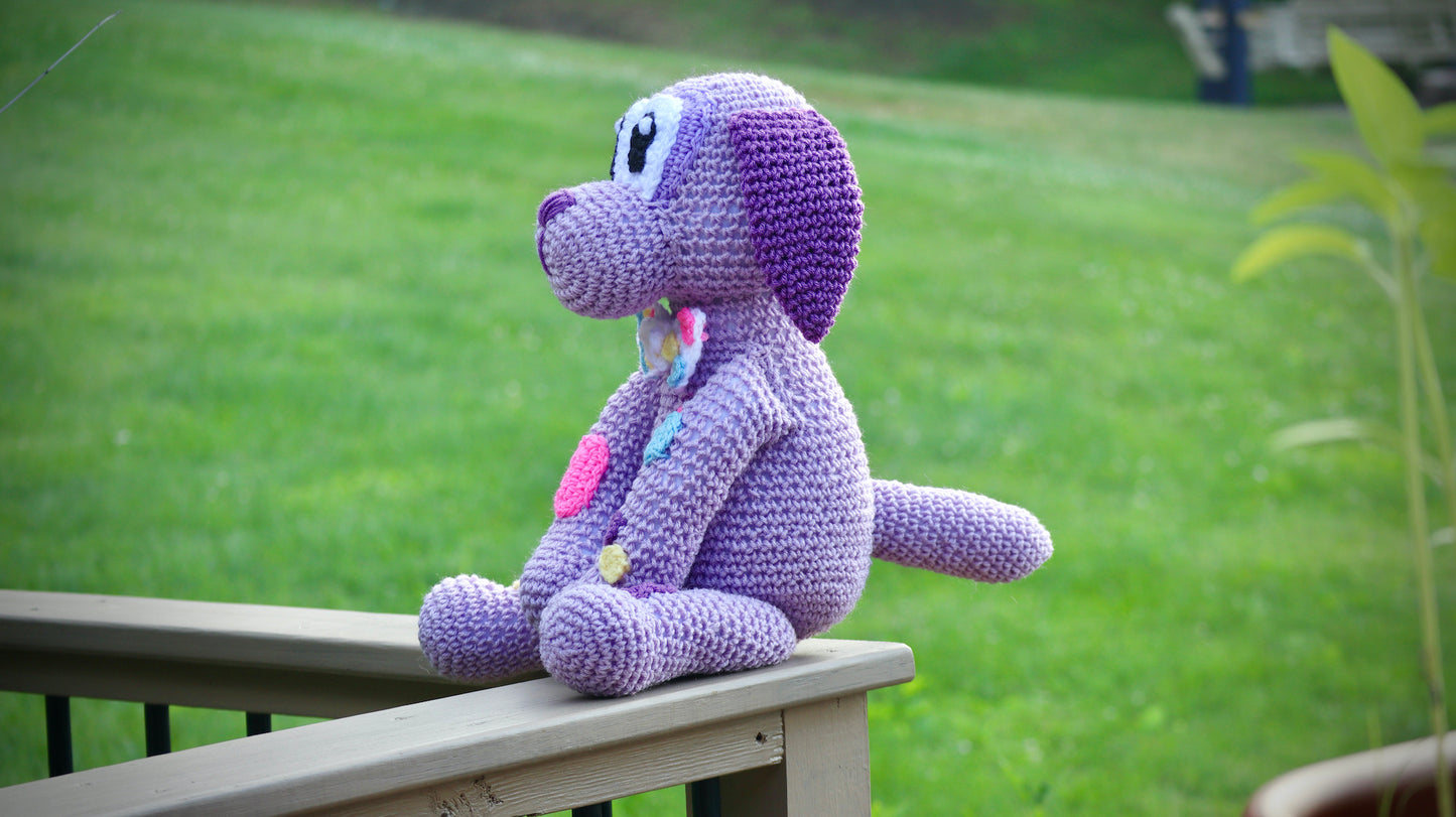 Crochet Purple Dog - Go Dog - Pattern