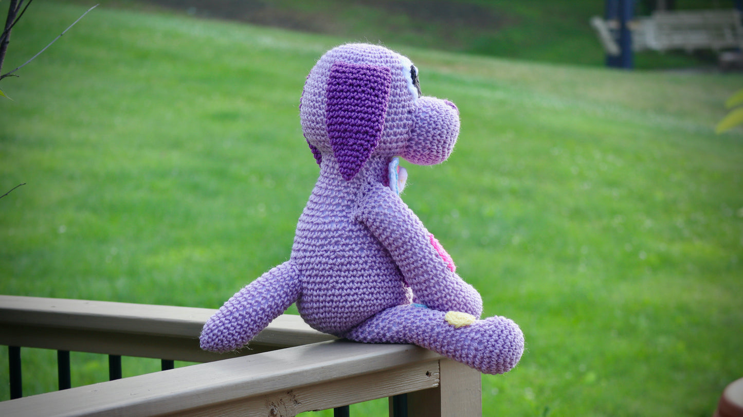 Crochet Purple Dog - Go Dog - Pattern