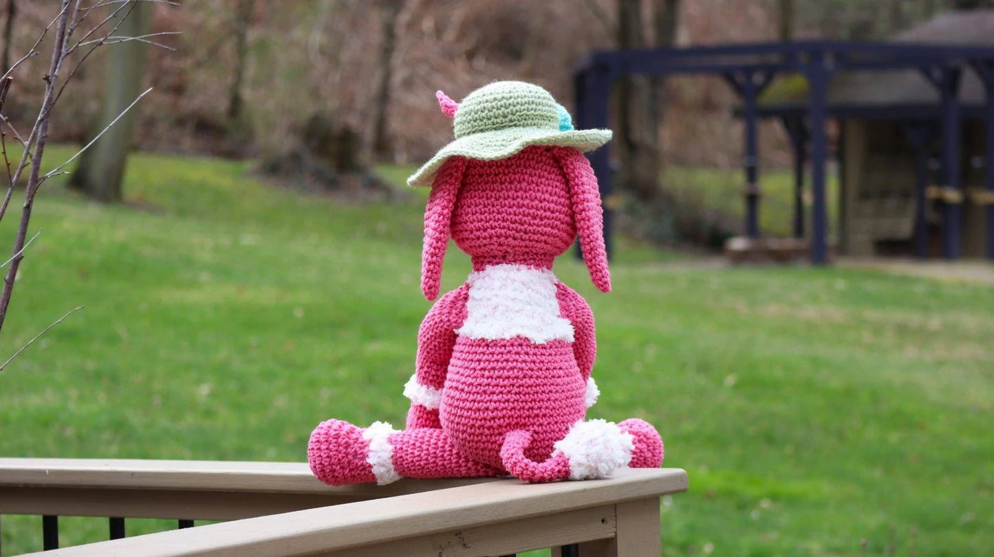 Crochet Pink Dog - Go Dog - Pattern