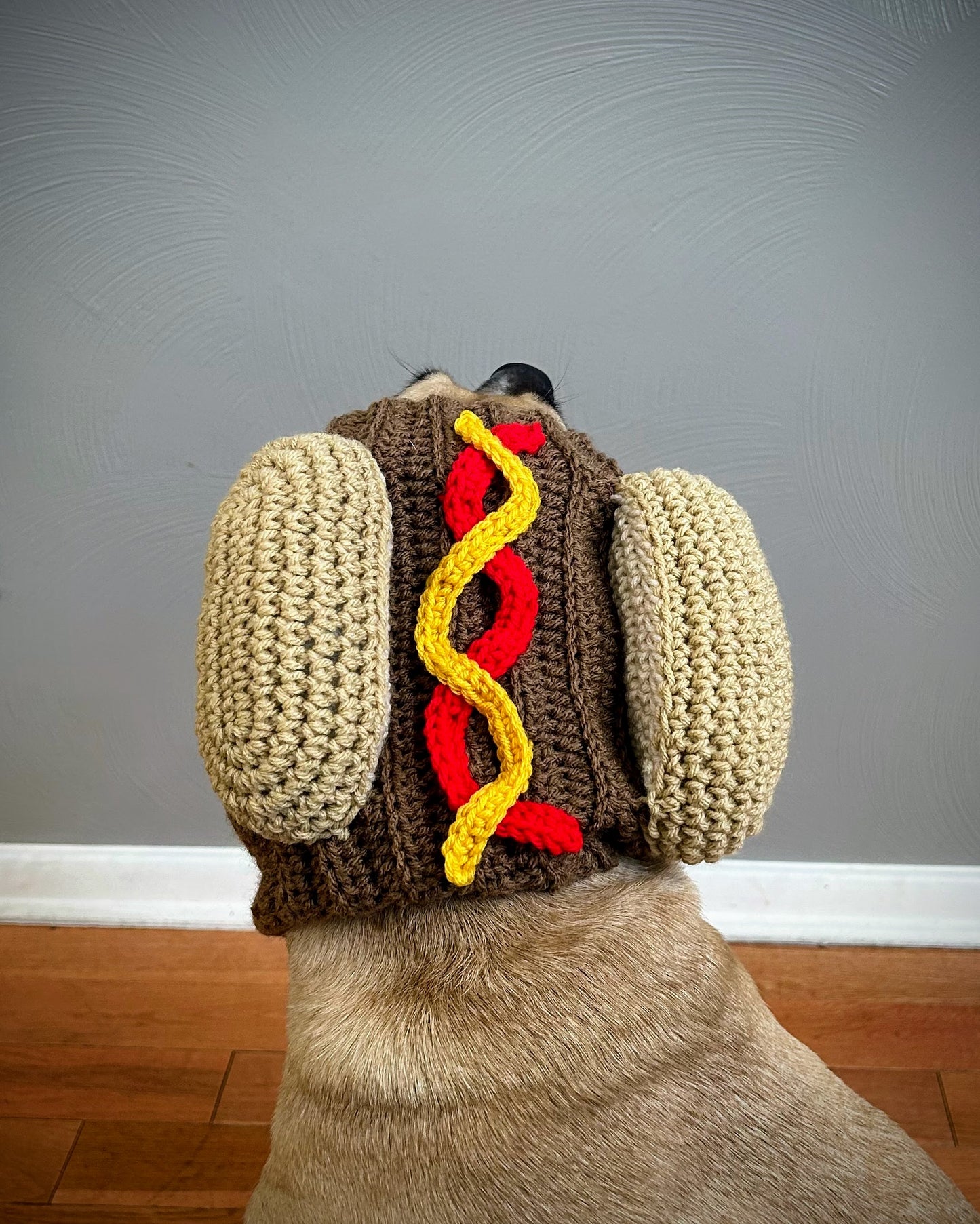 Crochet Hot Dog Dog Snood Pattern