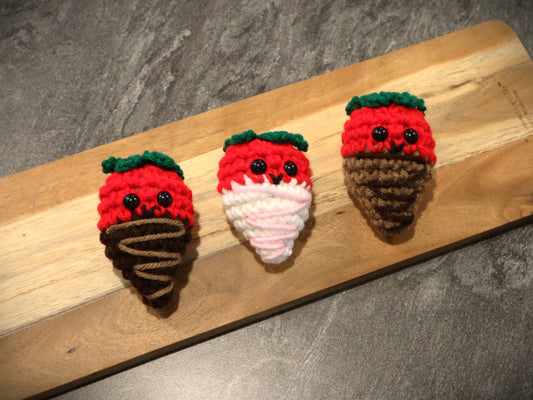 Crochet Chocolate Covered Strawberries Pattern