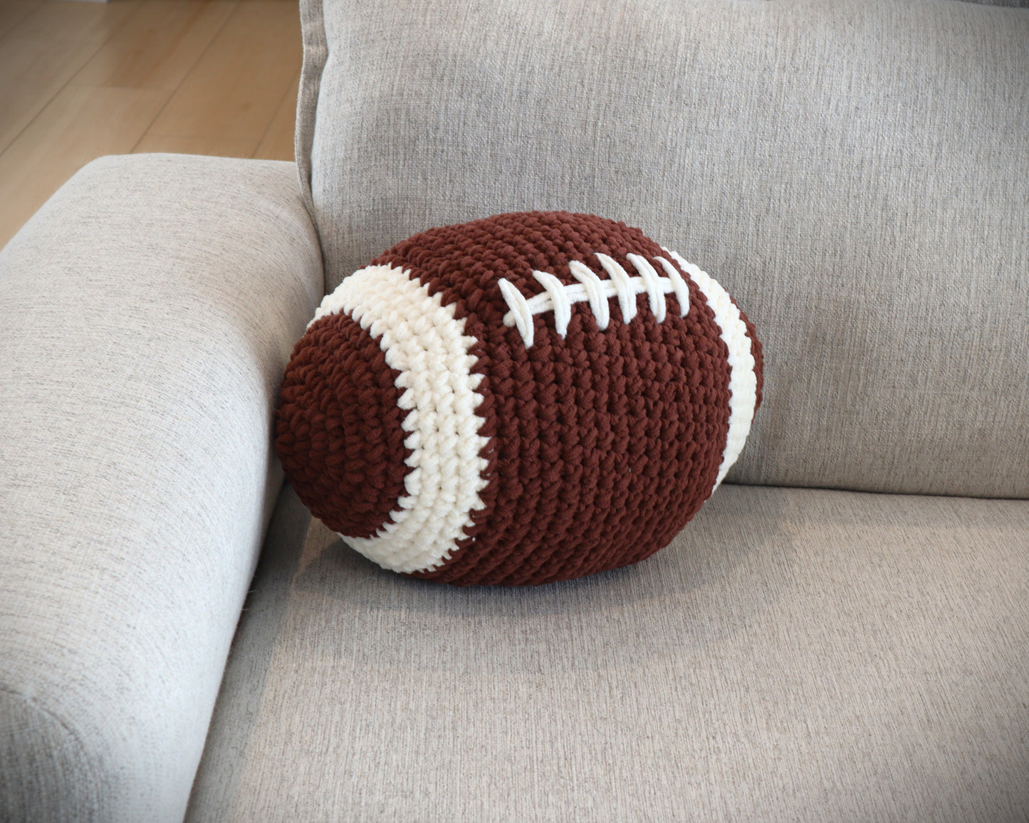 Crochet Football Pillow Pattern
