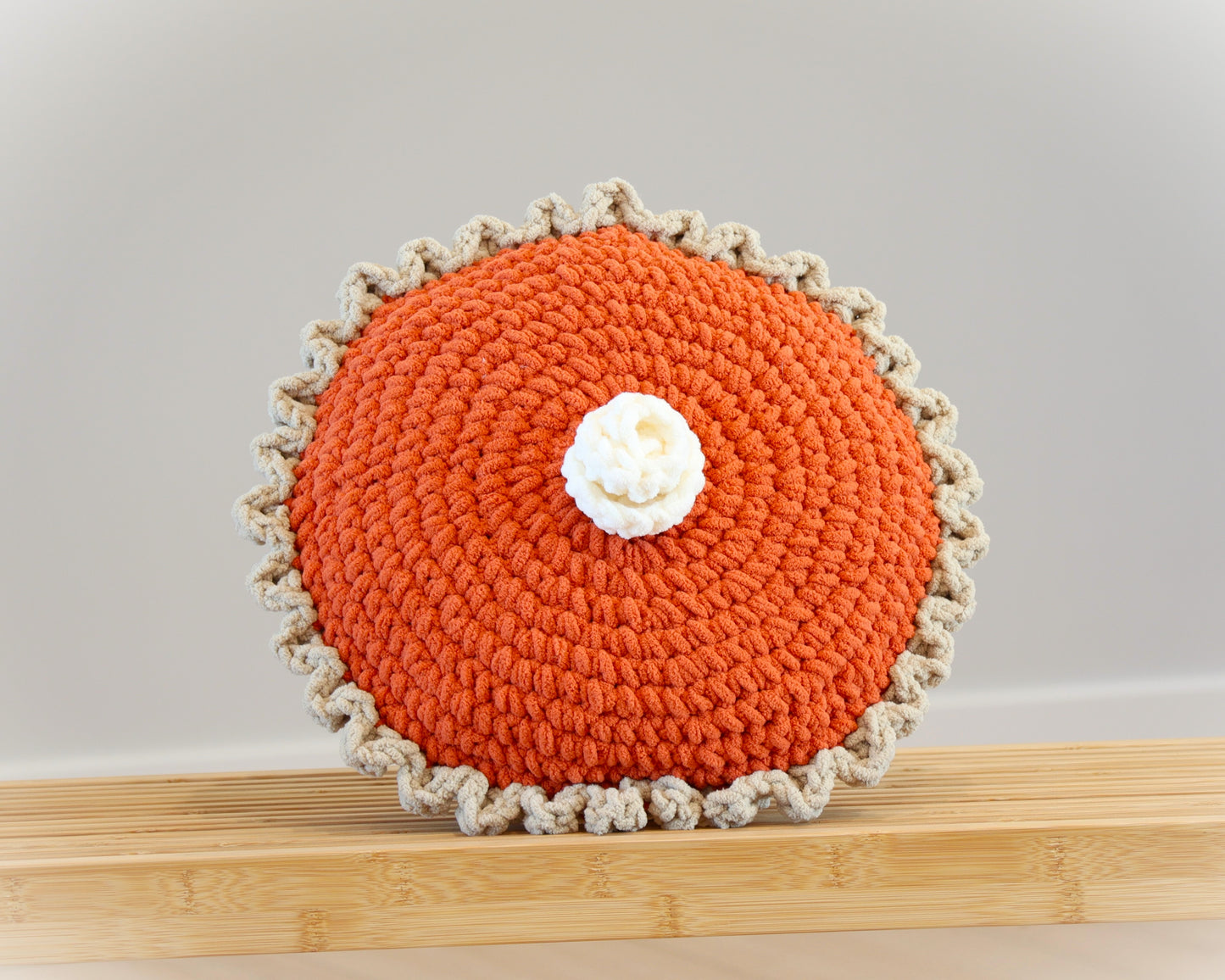 Crochet Pumpkin Pie Pillow Pattern