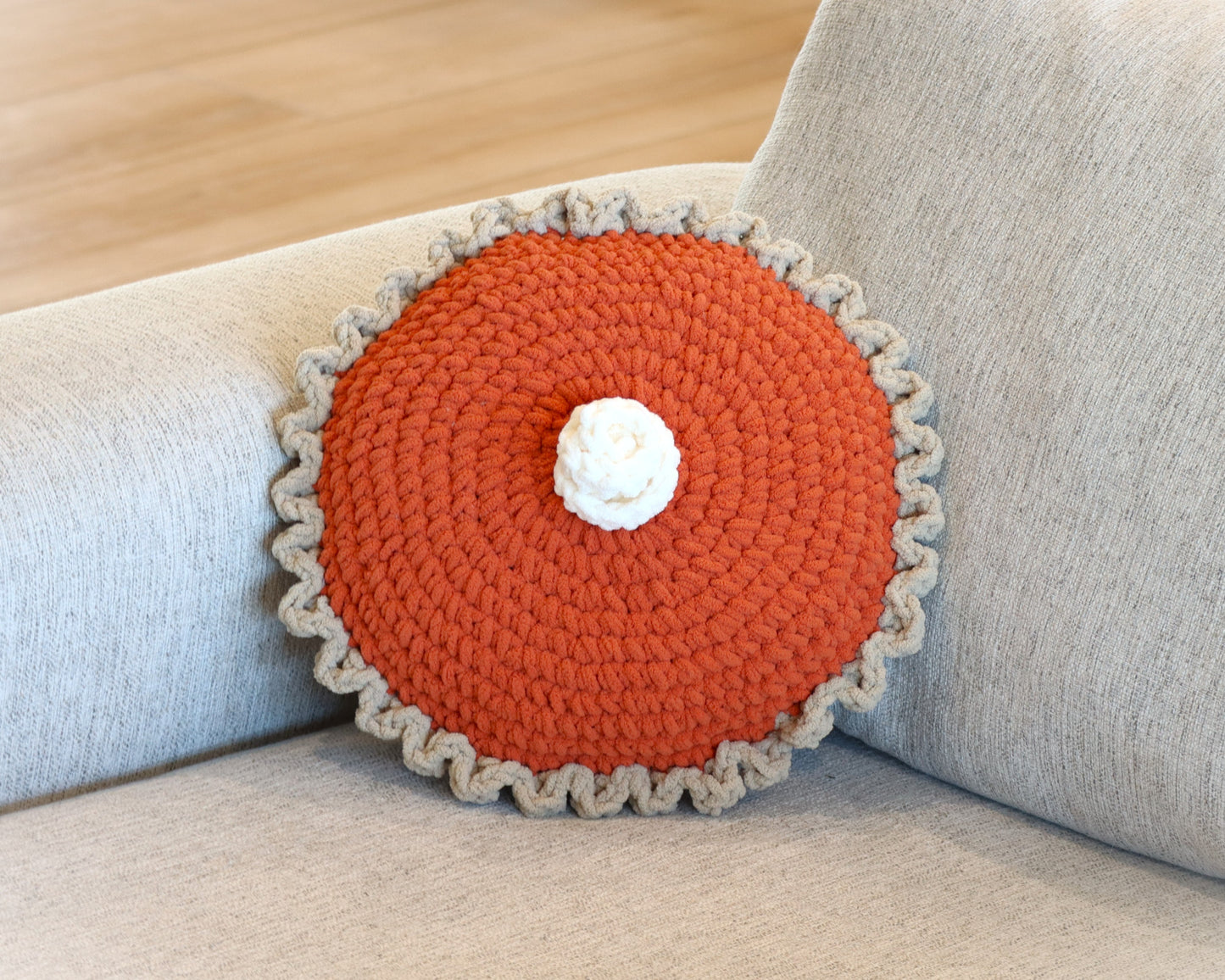 Crochet Pumpkin Pie Pillow Pattern