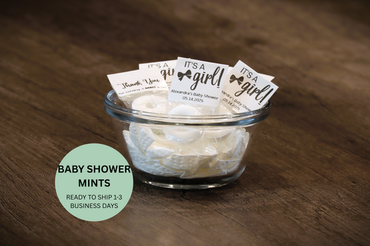 It's a Girl Mints-Baby Shower Party Mint Favors