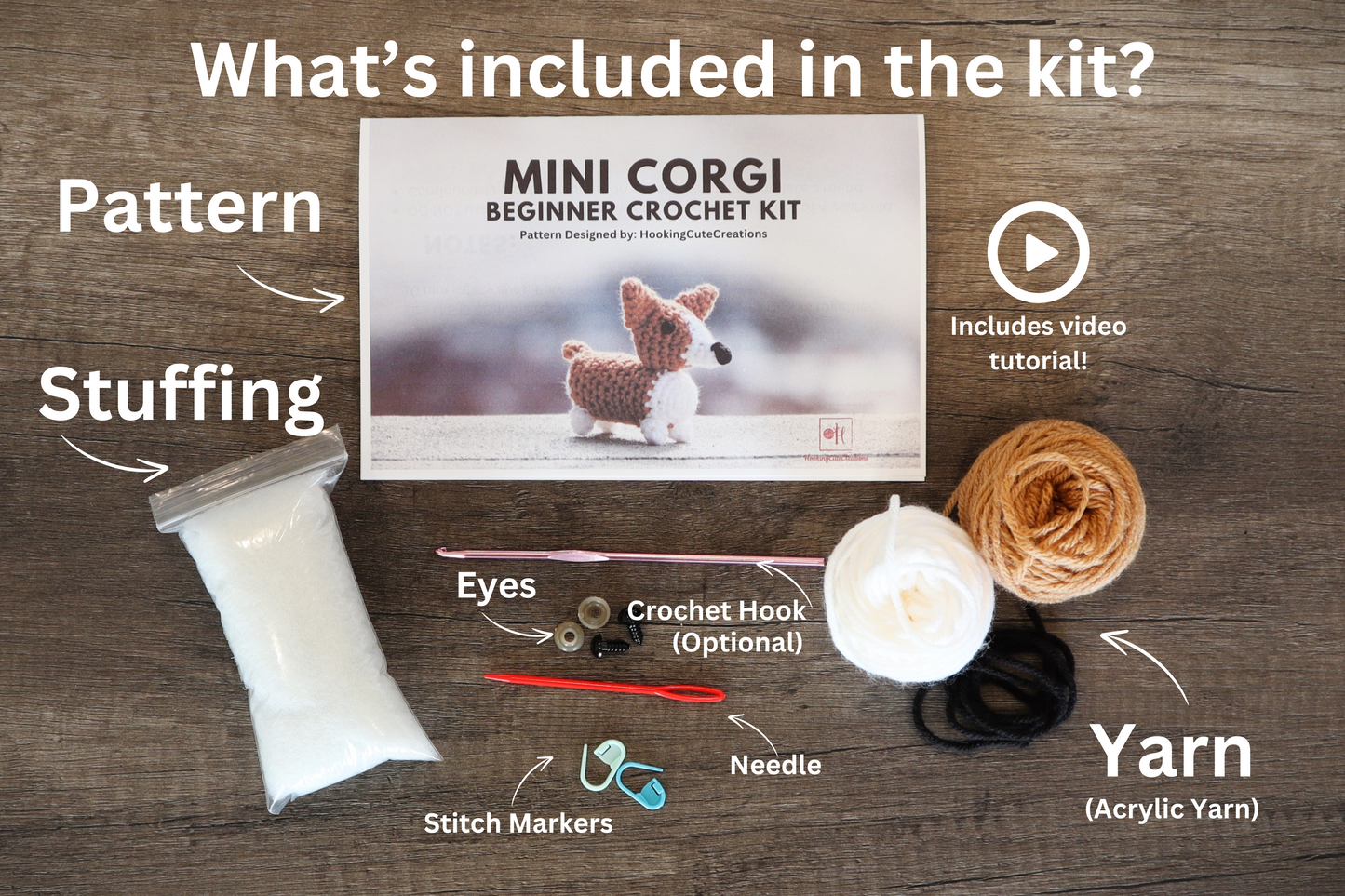 Crochet Kit Mini Corgi