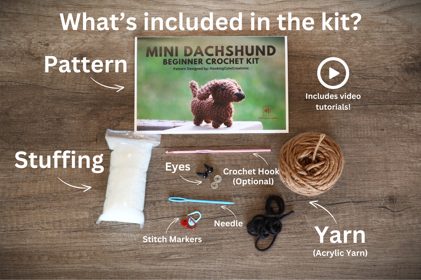 Crochet Kit Mini Dachshund
