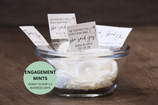 He Popped the Question Mints Engagement Party Mint Favors