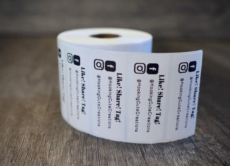 Like Share Tag Social Media Sticker-Personalized Sticker Business