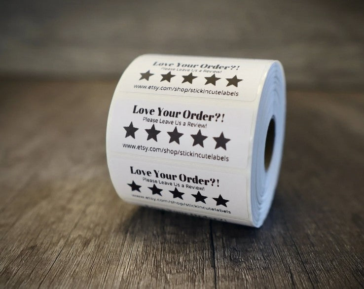 Review Reminder Sticker-Personalized Sticker Business