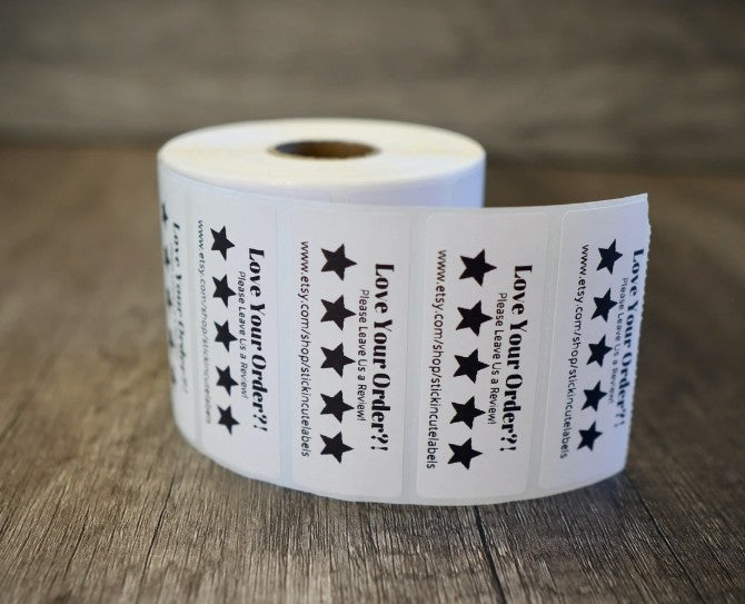 Review Reminder Sticker-Personalized Sticker Business