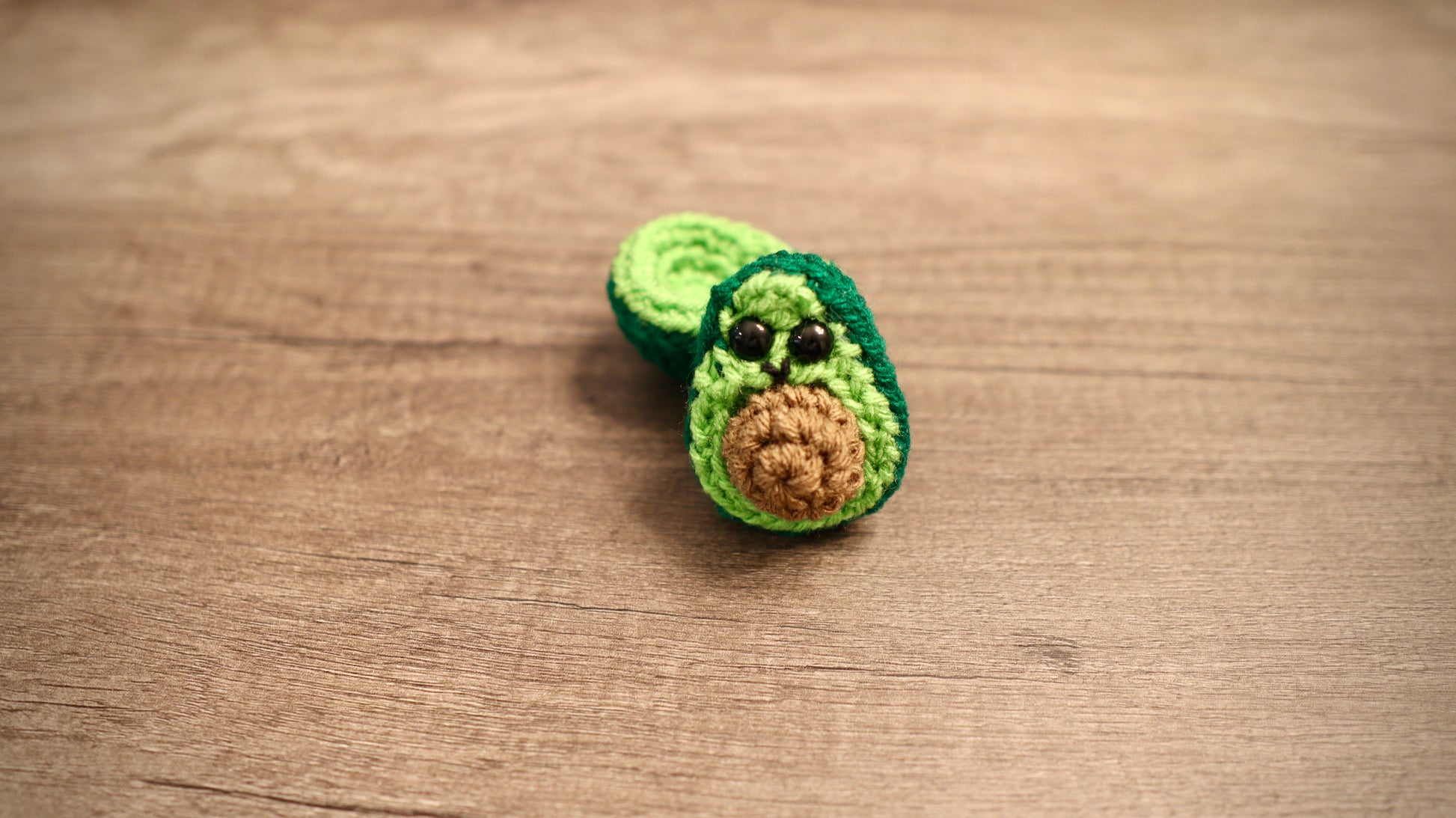 Crochet Avocado Green Brown Core