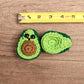 Crochet Avocado Green Sized Against Ruler