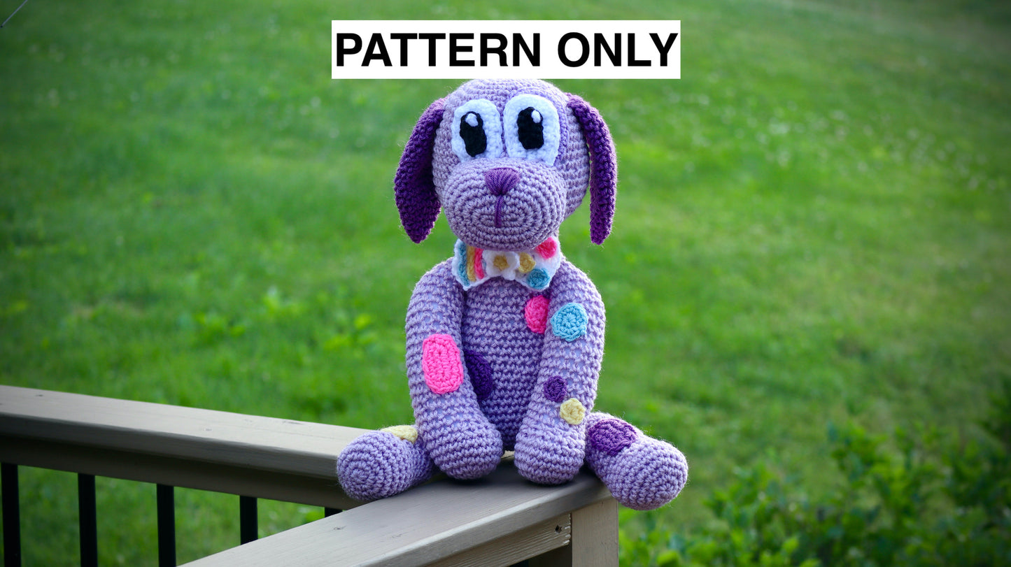 Crochet Purple Dog - Go Dog - Pattern