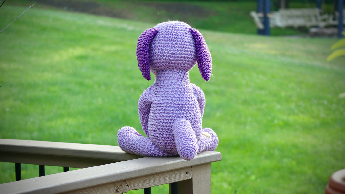 Crochet Purple Dog - Go Dog - Pattern